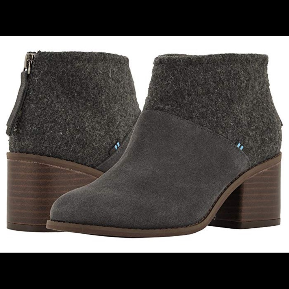Toms🌹Lacy Forged iron suede felt mix size 11 NEW